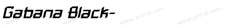 Gabana Black字体转换